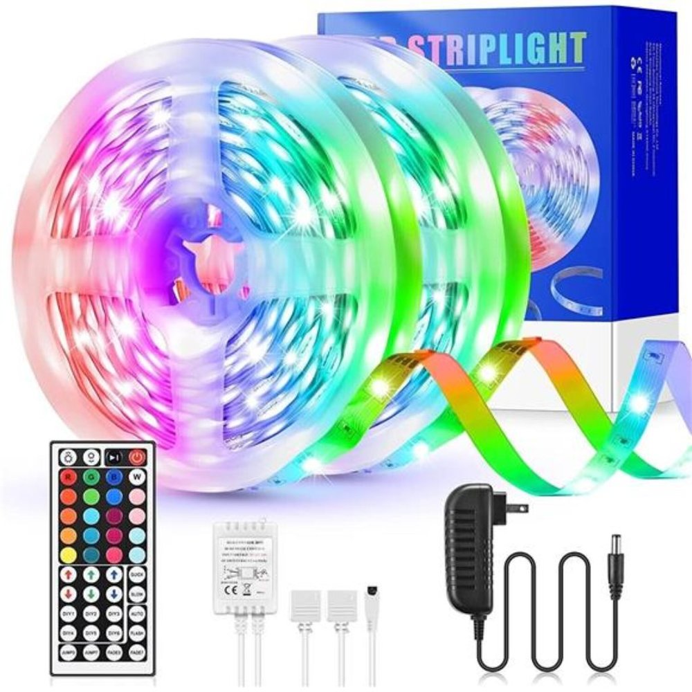 32ft LED Strip Lights Remote Control Bedroom for Indoor Use